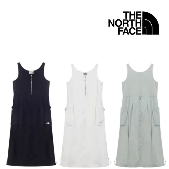 (신상) 노스페이스 여름 가을 편안한 시원한 냉감 쾌적한 발수 레이어드 데일리 캐주얼 내추럴 가벼운 화이트라벨 여성 아이스런 원피스