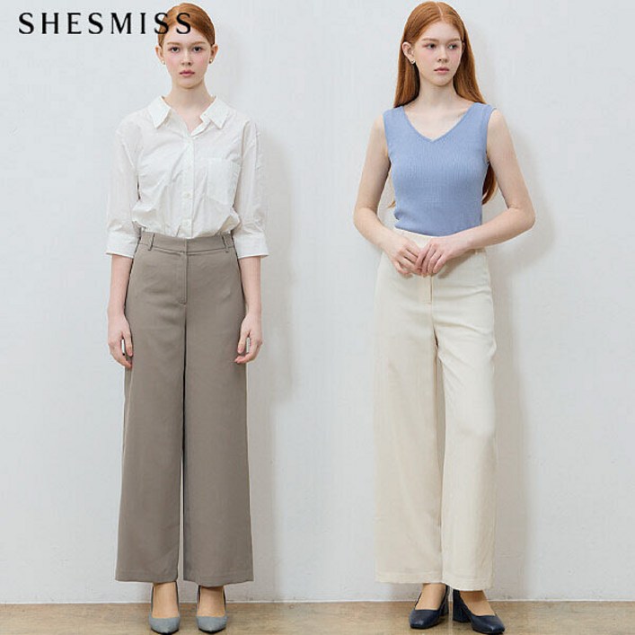 쉬즈미스 쉬즈미스  스르르 찰랑 히든버튼 와이드 팬츠 택가격 198000원 P003668368