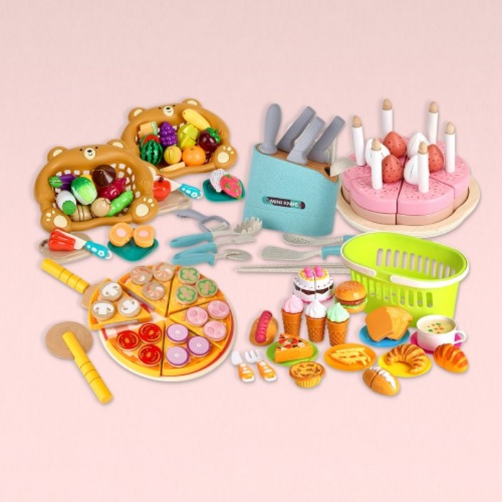 [캐스비] 플레이 뉴 싹뚝놀이 풀세트(1910set) 주방 장난감 야채 자르기 소근육발달