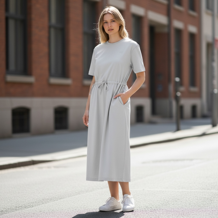 네파 여성 우븐 롱 원피스