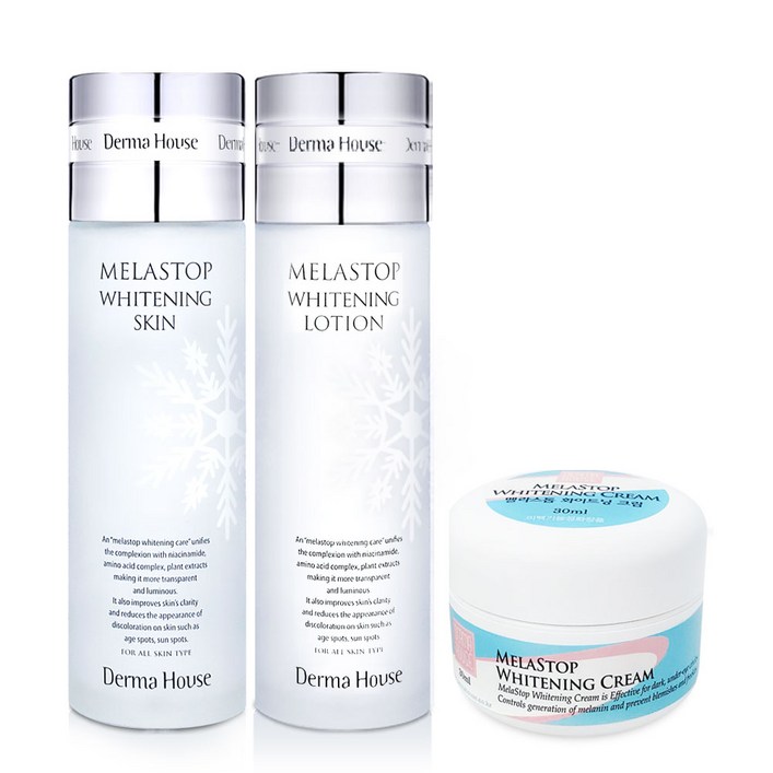 더마하우스 멜라스톱 화이트닝 3종, 스킨125ml 로션 125ml크림30ml, 1세트