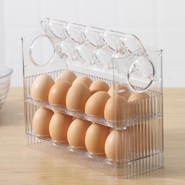 프리셀 자동 오픈 3단 계란 보관함 30구,1개