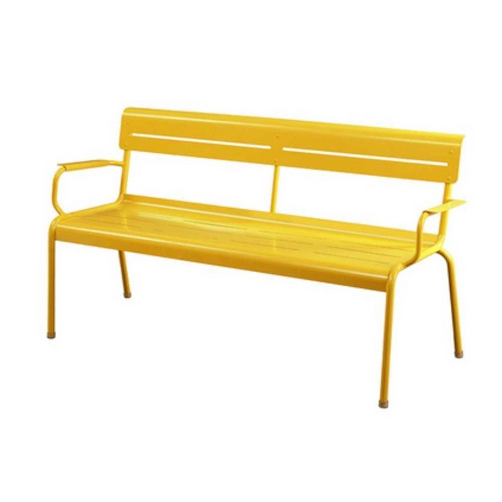 철제벤치 코트 대기 휴식 긴의자 체육관 관람 풋살장, 120cm 옐로우
