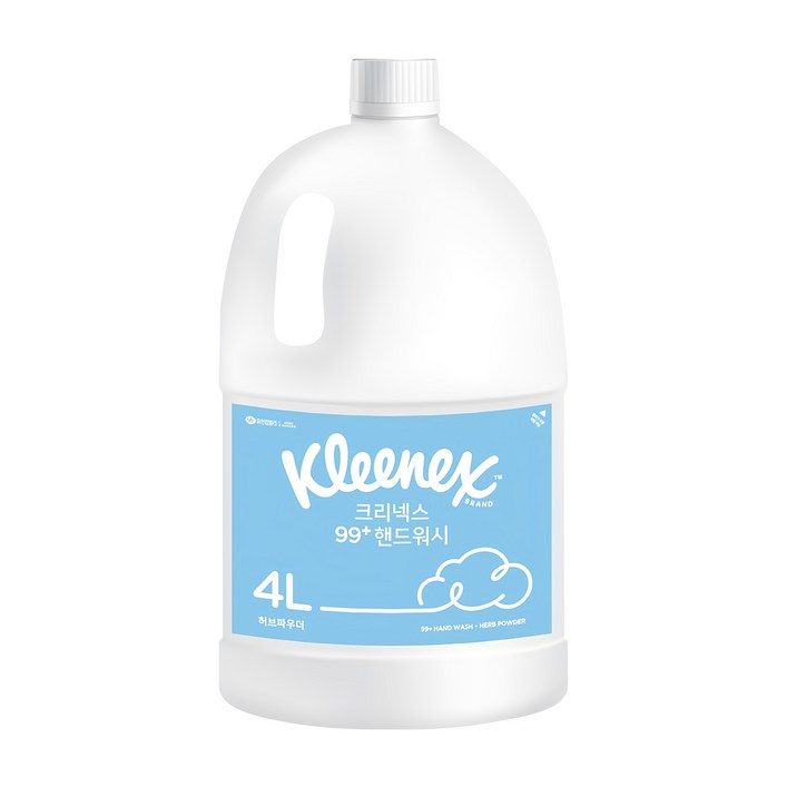 크리넥스 99 플러스 핸드워시 리필 허브파우더, 4L, 1개