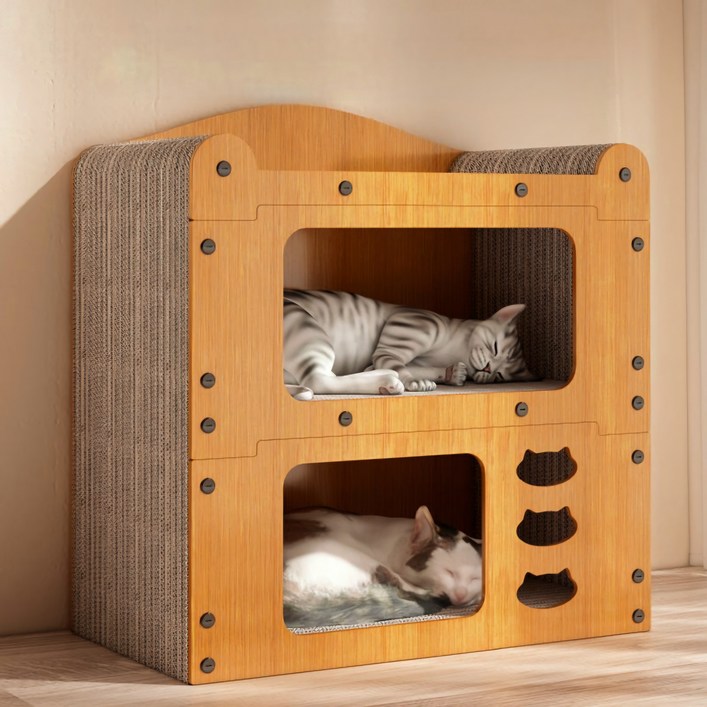 Anystar 고양이 숨숨집 하우스형 스크래쳐 박스