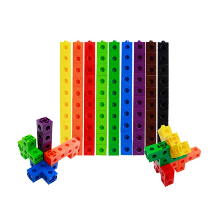 러닝스텝 연결큐브  수막대 10색 100pcs, 1개