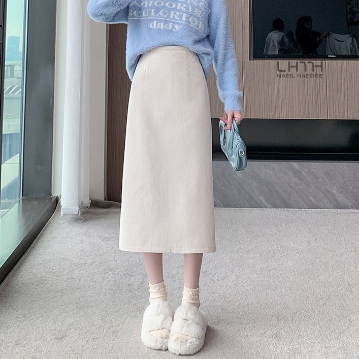 내일내꺼 여성 코듀로이 스커트 랩스커트 A라인 스커트 BSQ8391