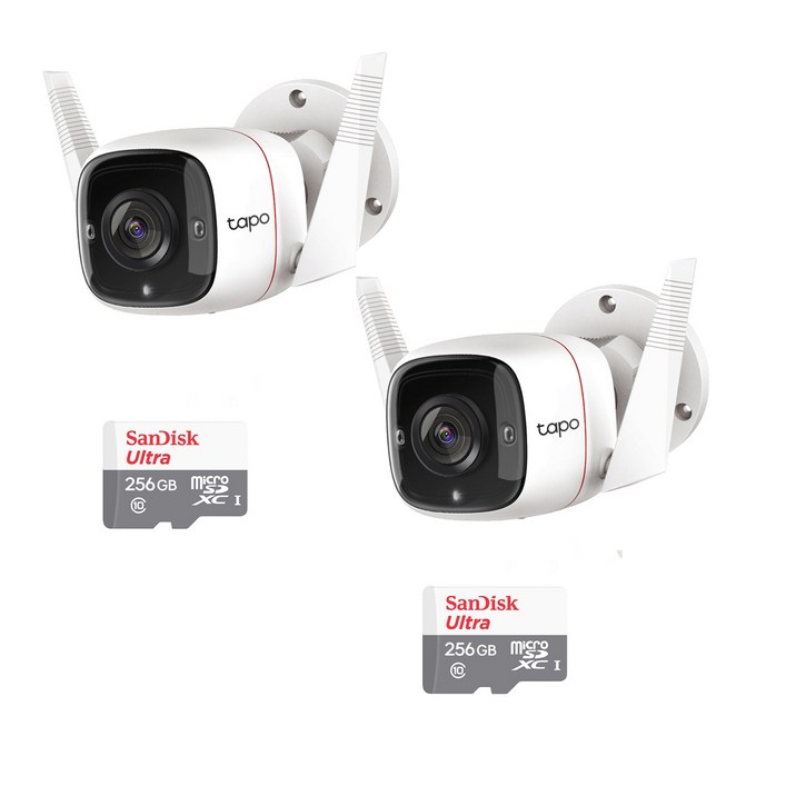 11 총2대 티피링크 TC65 300만화소 실외방수 홈CCTV, 선택5 TC65메모리256G2대