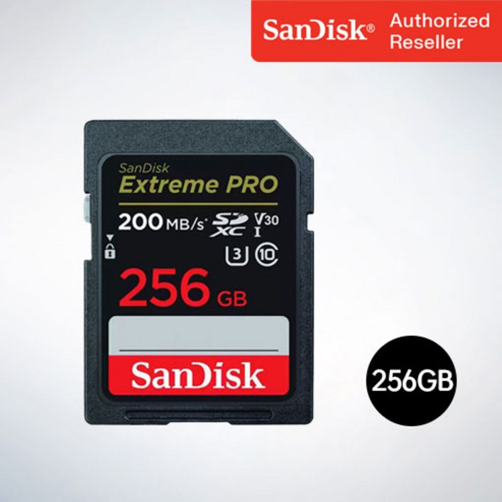 샌디스크 SD메모리카드 SDXC  Extreme Pro 익스트림 프로 UHS-I SDXXD 256GB 20230723