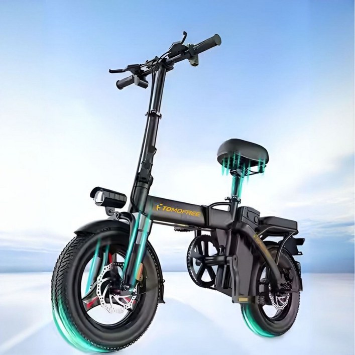 토모프리 접이식 전기 자전거 자토바이 전동 자전거 바이크, 디럭스3단 속도조절자동차용 S클래스 배터리, 카본