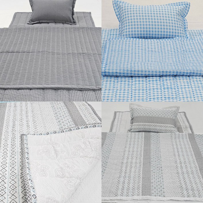 씨엠베드 1인용 여름이불 풀세트 4종구성 시어서커 고급형