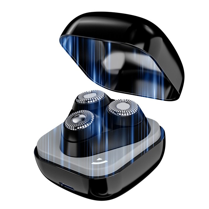 Beaussty 전기면도기 40mm 초소형 미니 면도기 IPX7 방수 휴대용 남성용 면도기, 블랙