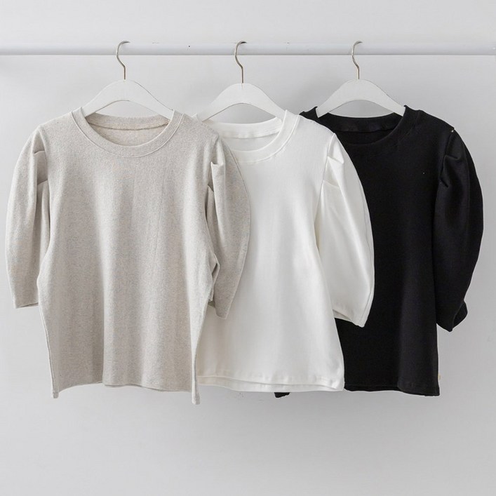 빅사이즈티 X201L602 퍼프숄더반팔티셔츠 YY