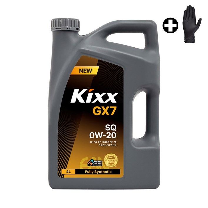 킥스 Kixx GX7 SQ 0W20 구 G1 SP 0W20 장갑증정, 4L, 0w20, 1개