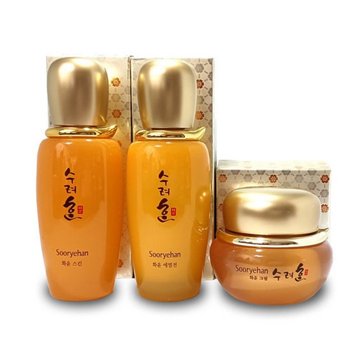 무료배송 수려한 화윤 기초세트 한방화장품 3종 주름관리 스킨로션크림