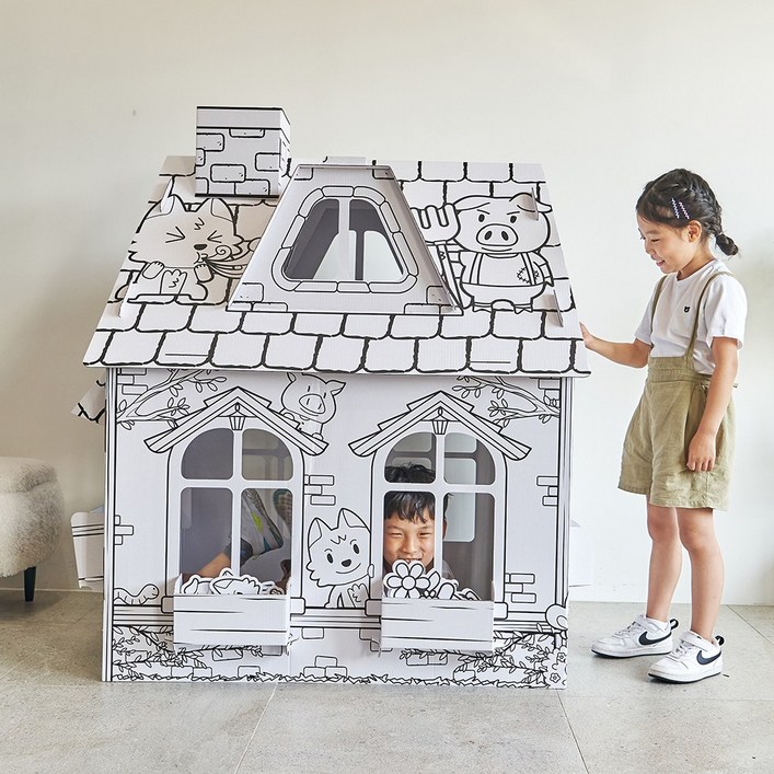 마이하우스3 아기돼지 삼형제 색칠하는 종이집 DIY 어린이선물