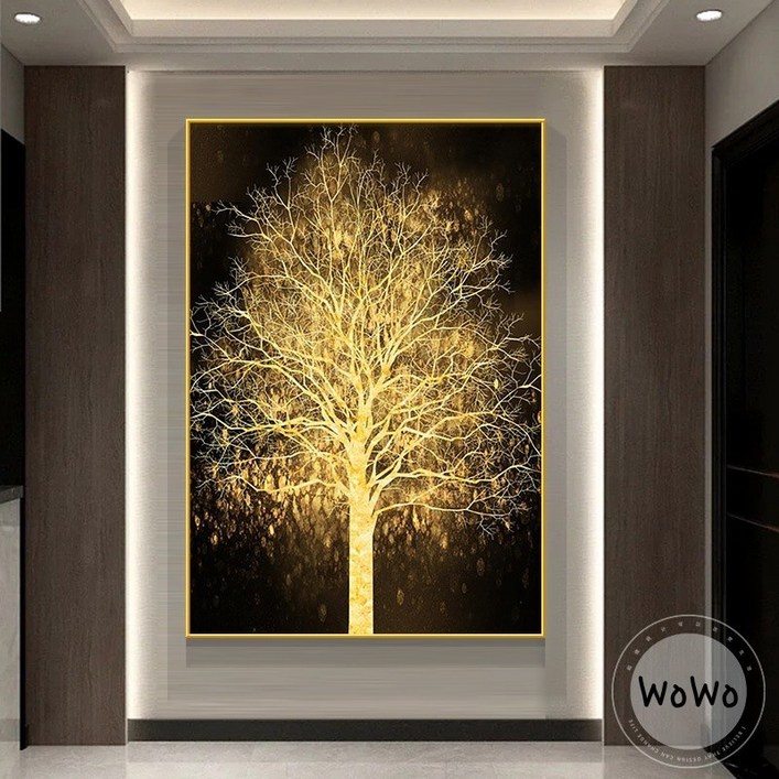 WoWo 액자 벽화 실내 액자 실내 장식 재물복 돈 들어오는 풍수 인테리어, 금전수