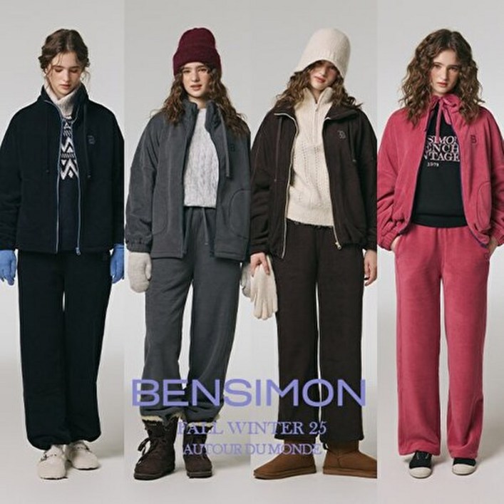 벤시몽 25FW 여성 더블 소프트 기모 셋업