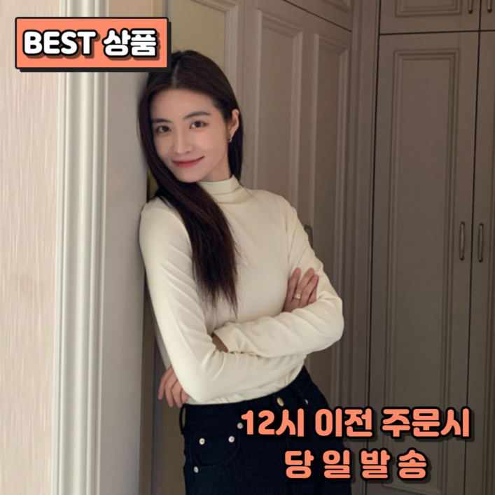 [1+1] 더 레이브 반폴라 니트 터틀넥