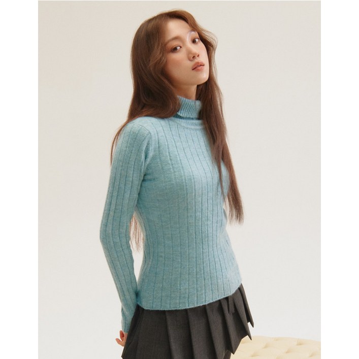 더엣지 23FW 울 혼방 윈터 터틀넥 니트 4종