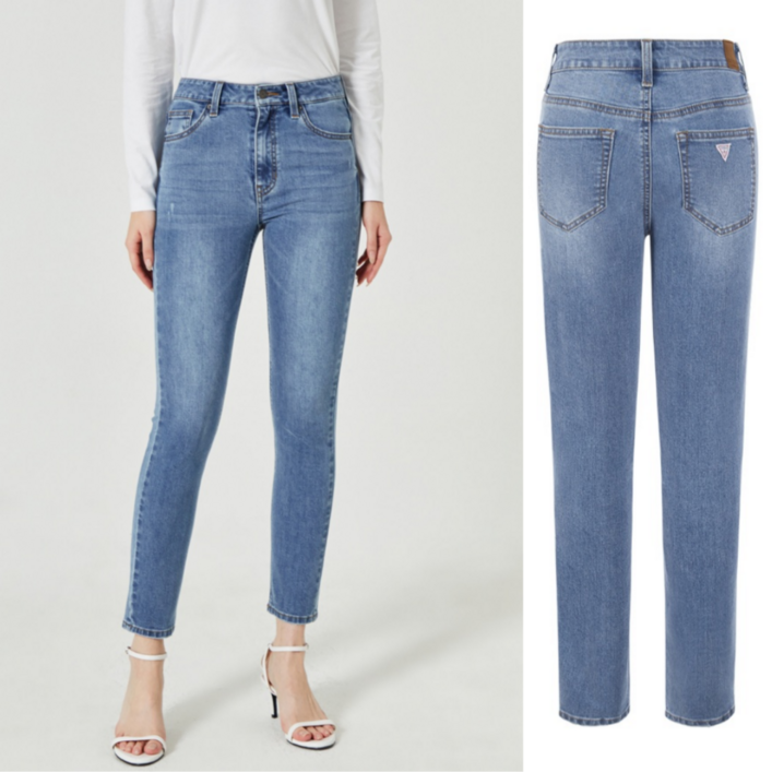 [백화점 정품] 게스 여성 중청 슬림 스키니 청바지