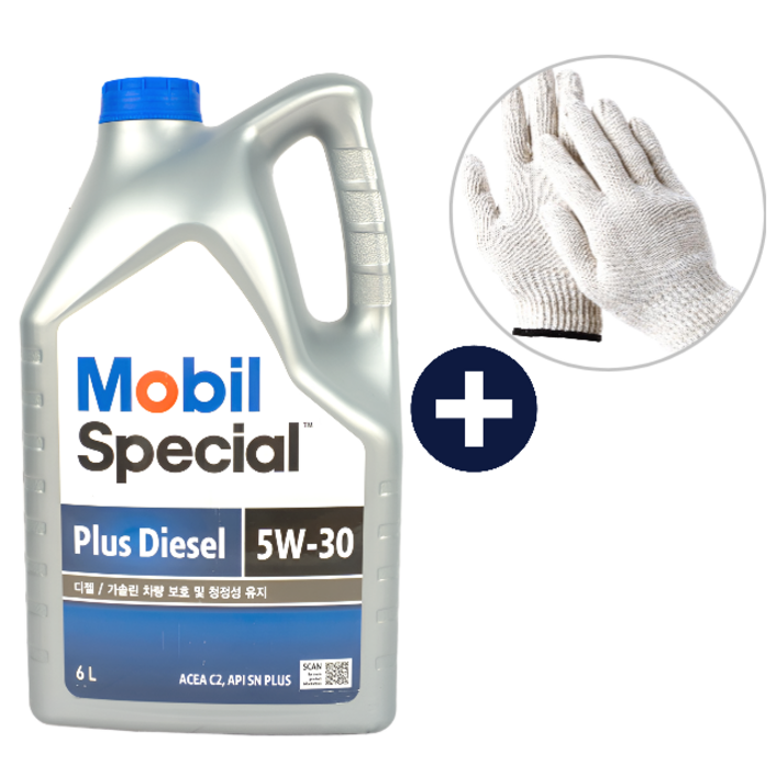 모빌 엔진오일 스페셜 디젤 5W30, 6L, 5w30, 1개