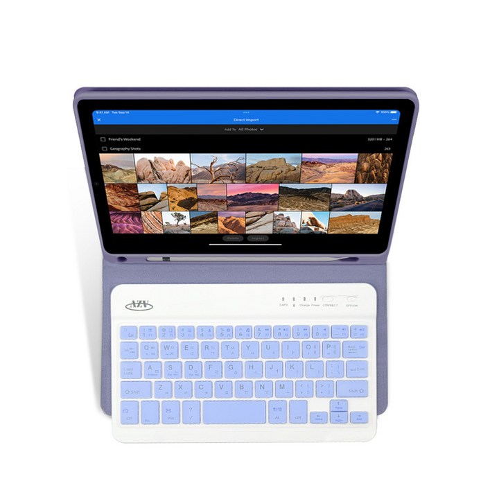 아이패드 미니7 8.3인치 호환 애플펜슬 수납 콤비 블루투스 키보드 케이스