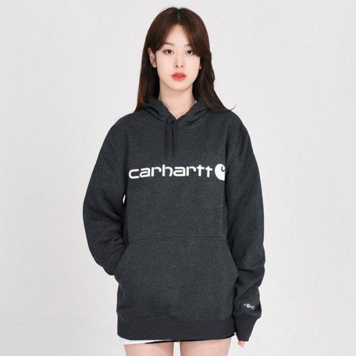 칼하트 103873 포스 델몬트 로고 후드티 BLACK 013