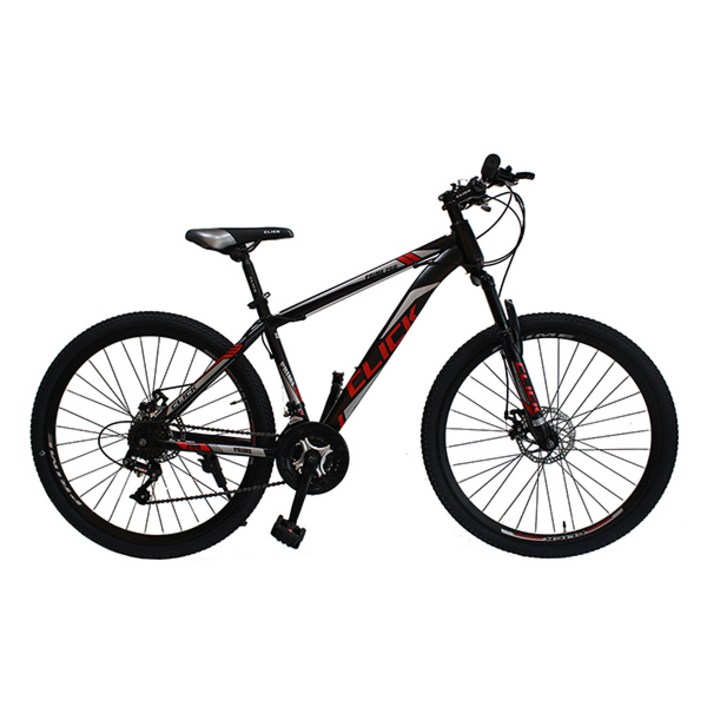 클릭 MTB 자전거 프라임 디스크브레이크 21단, 27.5인치 블랙레드, 1개, 170cm