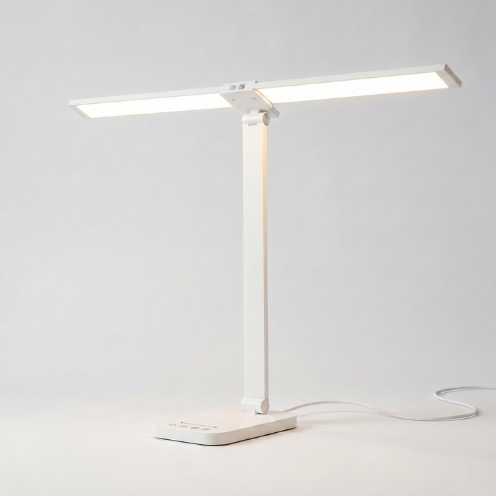 Airwit LED 스탠드 조명 시력보호 블루라이트 차단 듀얼 와이드 책상 스탠드 무단계 밝기조절 학습용 사무용 독서용