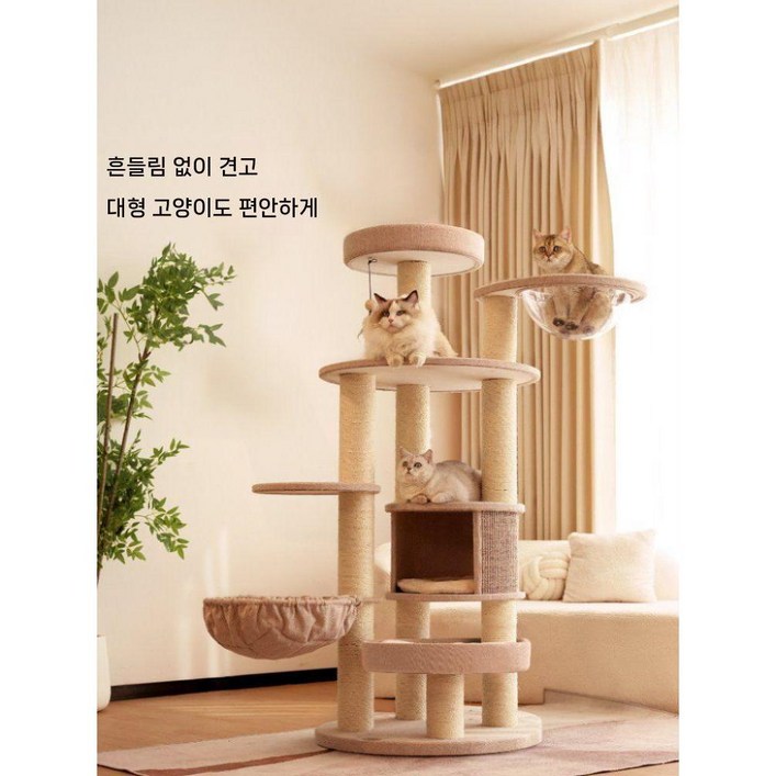 OBLY 고양이원목캣타워 고양이 창문캣타워 공간박스캣타워 소형캣타워 튼튼한, 숲  매트x2