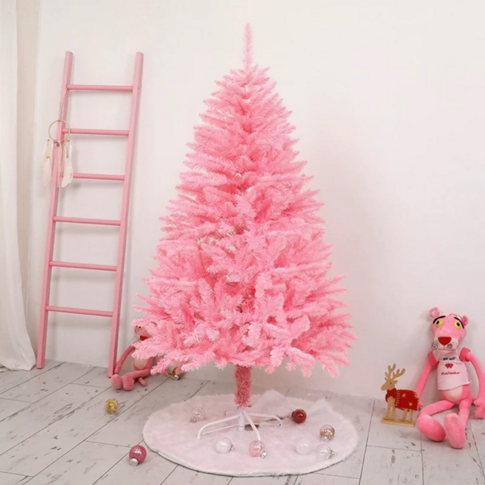 하와즈 크리스마스 장식 트리 핑크 트리 눈꽃 솔트리