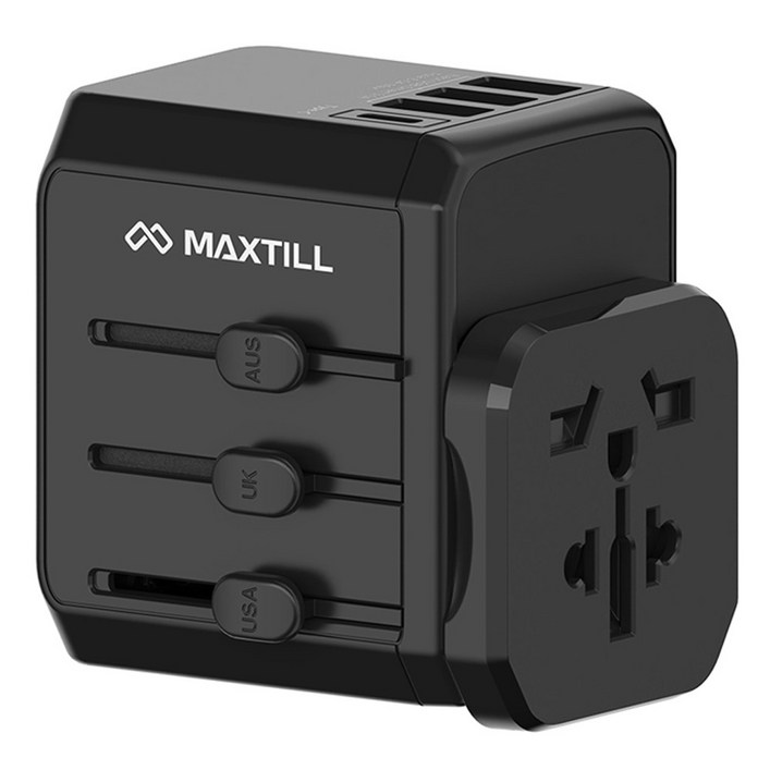 맥스틸 여행용 멀티어댑터 c타입 고속충전 멀티플러그 5포트 GMTA3UC1C10