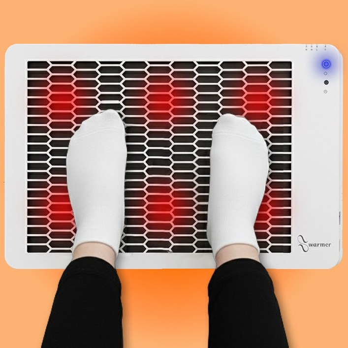 에스워머 플러스 컬러에디션 전기 발히터 사무실 책상히터 발난로, 화이트