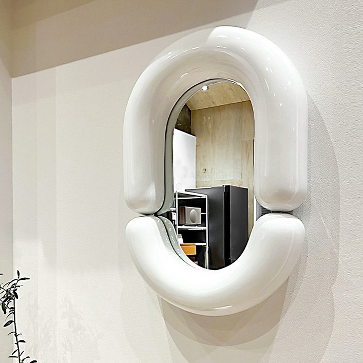 무스타슈 조디악 거울 욕실 화장실 볼드프레임 공룡알 거울 타원형 인테리어 벽거울 - 쇼핑앤샵