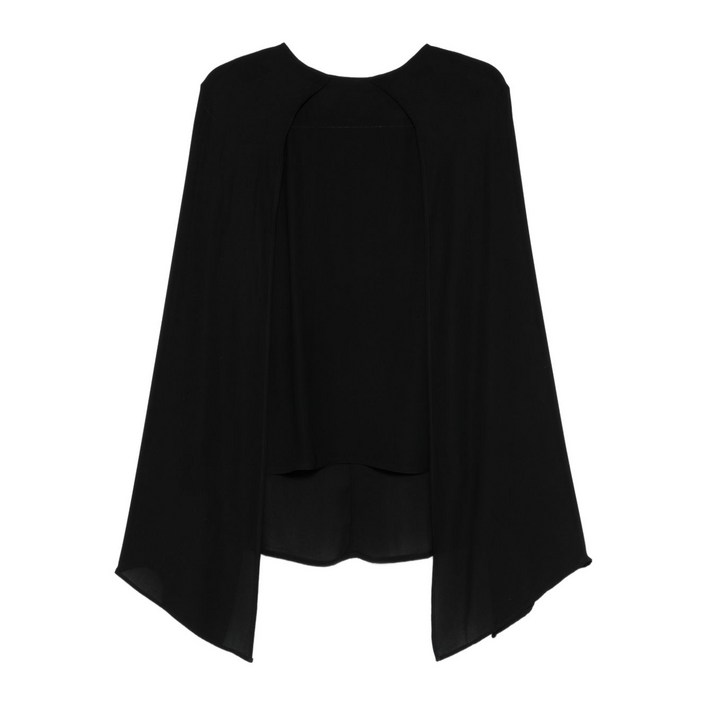 플랜C 조젯 케이프 소매 블라우스