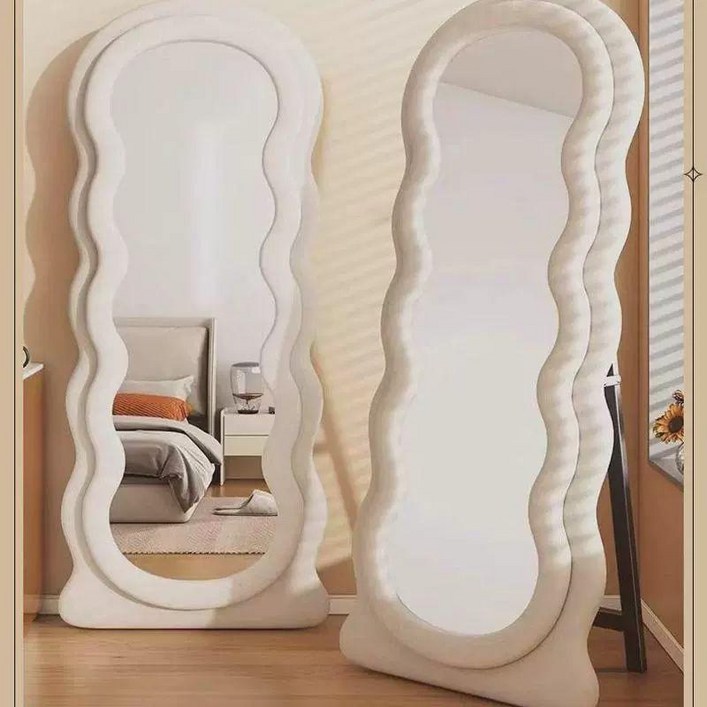 물결 전신거울 웨이브 거울 포토존 LED 미러