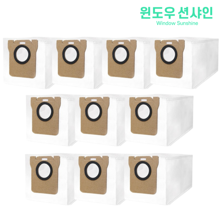호환 윈도우션샤인 샤오미 X10 B116 로봇청소기 더스트백 10EA 먼지봉투 소모품