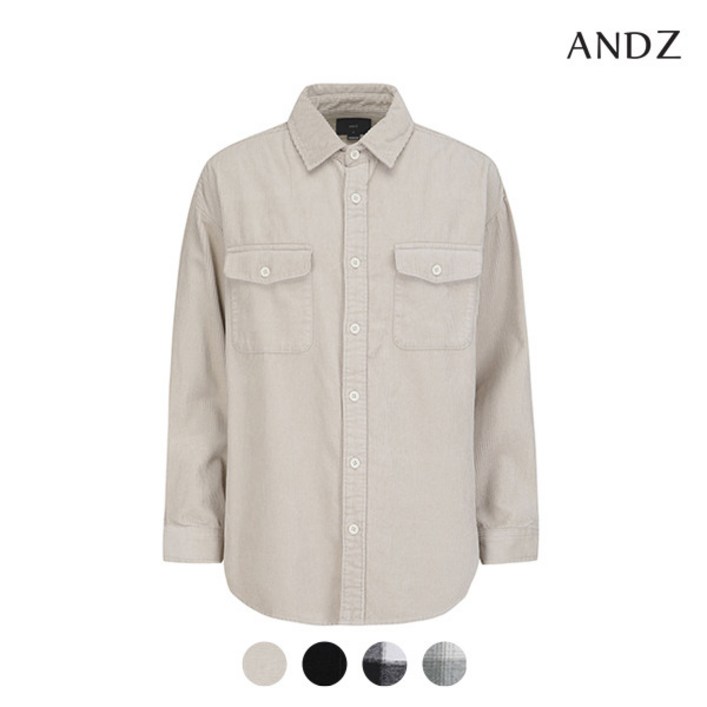 앤드지 앤드지  오버핏 패턴 셔츠BZB4WC1102