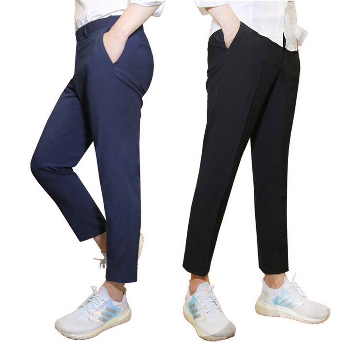 남성용 여름용 9부 슬랙스 스판바지 정장바지 남성 빅사이즈 바지