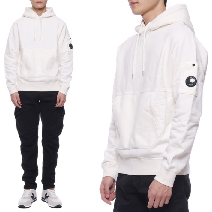 씨피컴퍼니 22FW 남성 렌즈 와펜 후드티셔츠 13CMSS009A006372G10322F