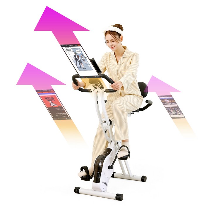 데이액션 실내자전거 스마트폰 페달스크롤 브라우저 앱 호환 거치대증정