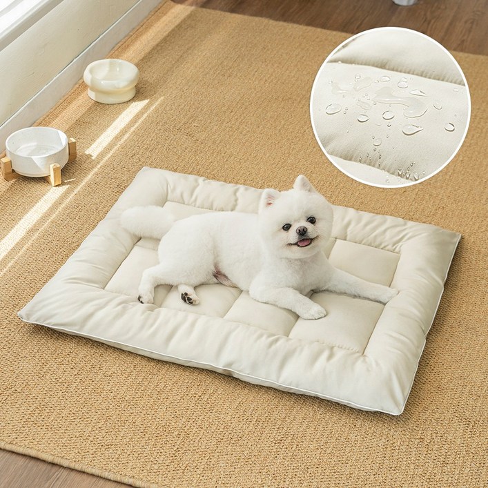 소하임 하이퍼소프트 펫 방수 쿠션방석, 샌드베이지, 1개