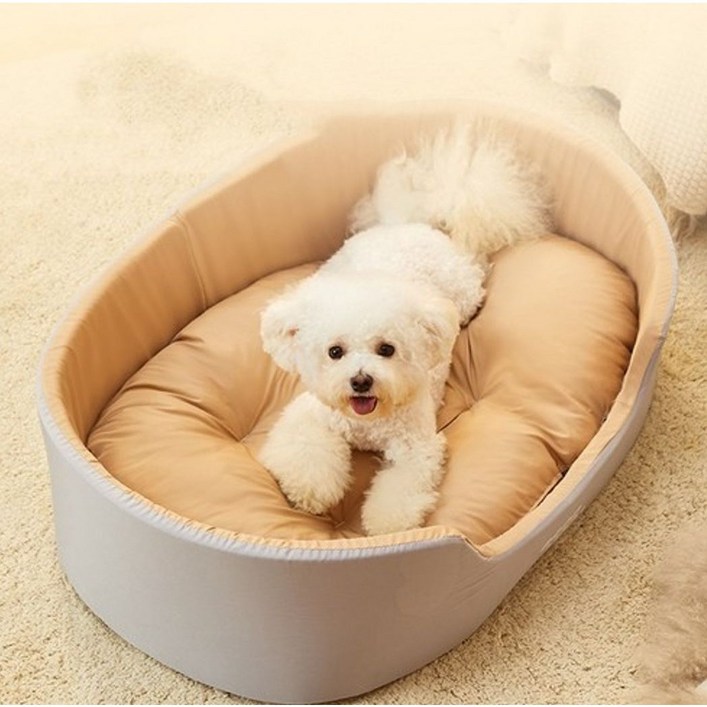 강아지 쿠션 고양이 쿠션 마약쿠션 방석 반려동물 침대 꿀잠, 옐로우, 1개