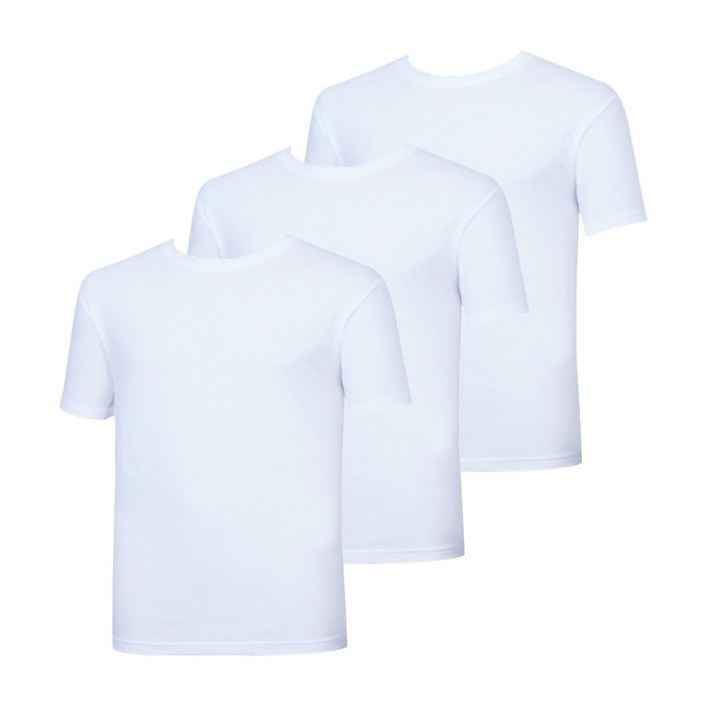 트라이 순면 기본 라운드 티셔츠 남녀공용 학생반팔 3매입2매입 남녀공용
