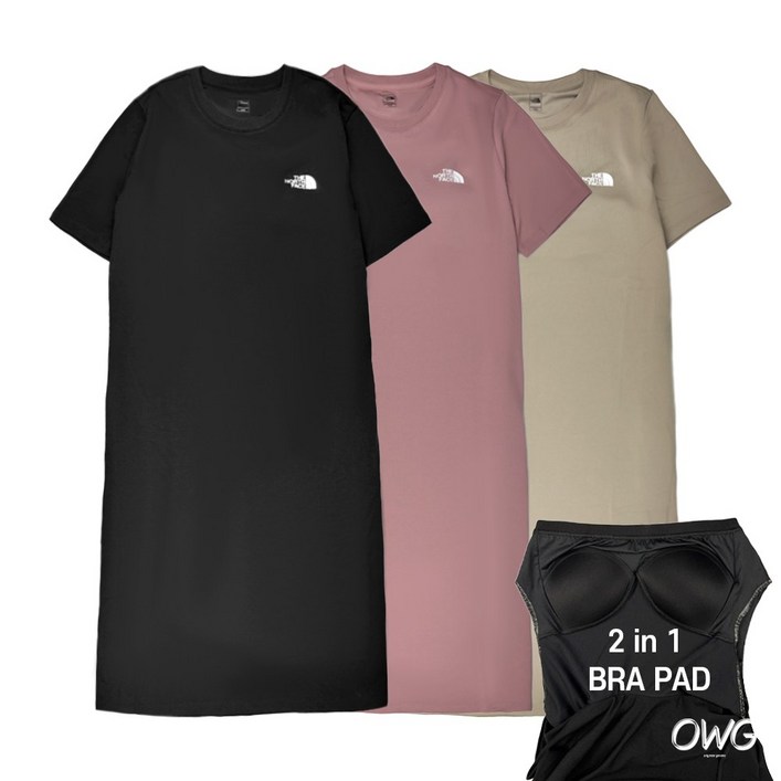 노스페이스 봄 여름 노스페이스반팔원피스 여행 바캉스 2in1 롱 원피스