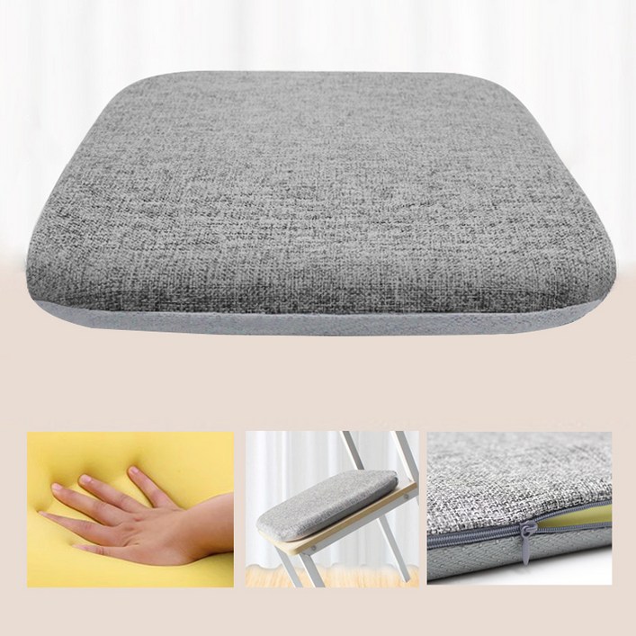 Zebeer 사각 메모리폼 방석 사무실 의자방석 차량용 45*45*4cm 1개