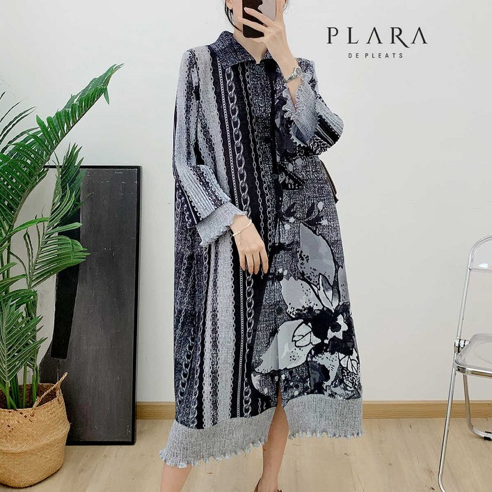 플라라 88까지플리츠체인라인플라워원피스