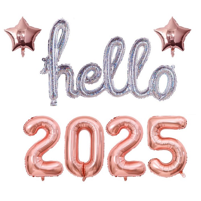 올리브파티 2024 2025 신년 파티 용품 풍선 세트 패키지