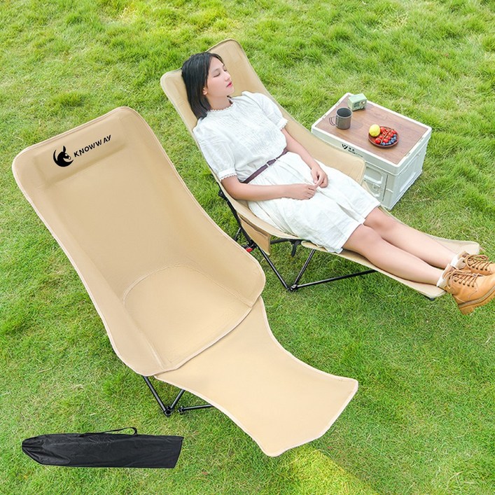 KLIFE 접이식 캠핑의자 4단 각도조절 아웃도어 경량 낚시 체어 휴대용 사무실 야외 차박용 발받침대